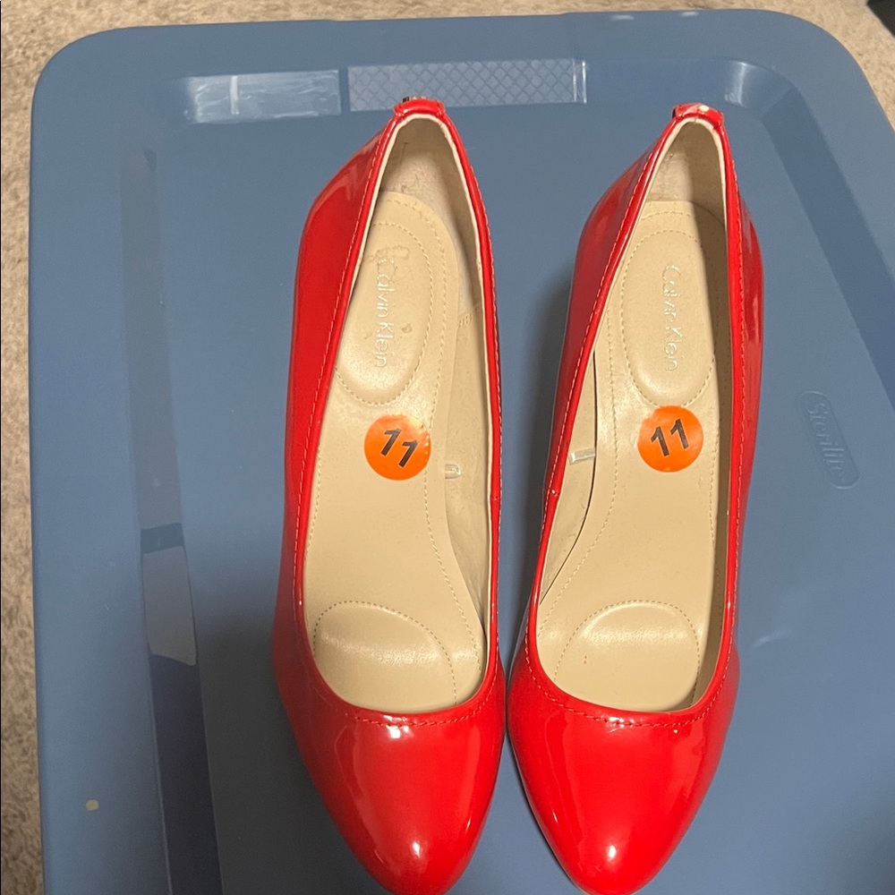 Calvin Klein Vibrant Red Heels